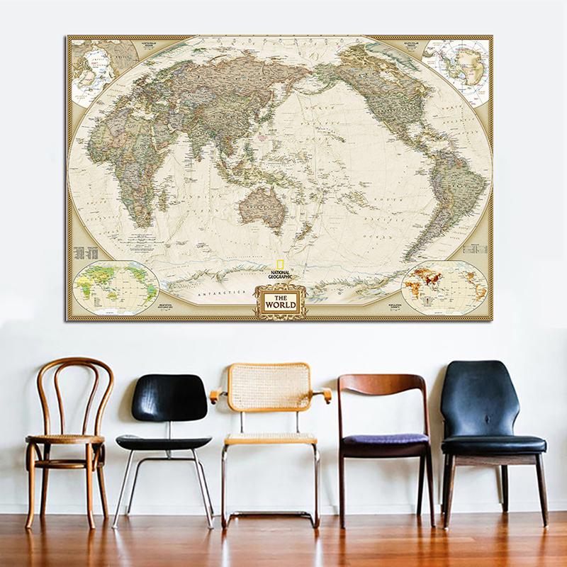 НАДЕЖНОЕ ИСКУССТВО, винтажная карта мира, картины, холст, постеры и принты, настенные художественные фотографии, настенные картины для дома, спальни, гостиной, без рамки