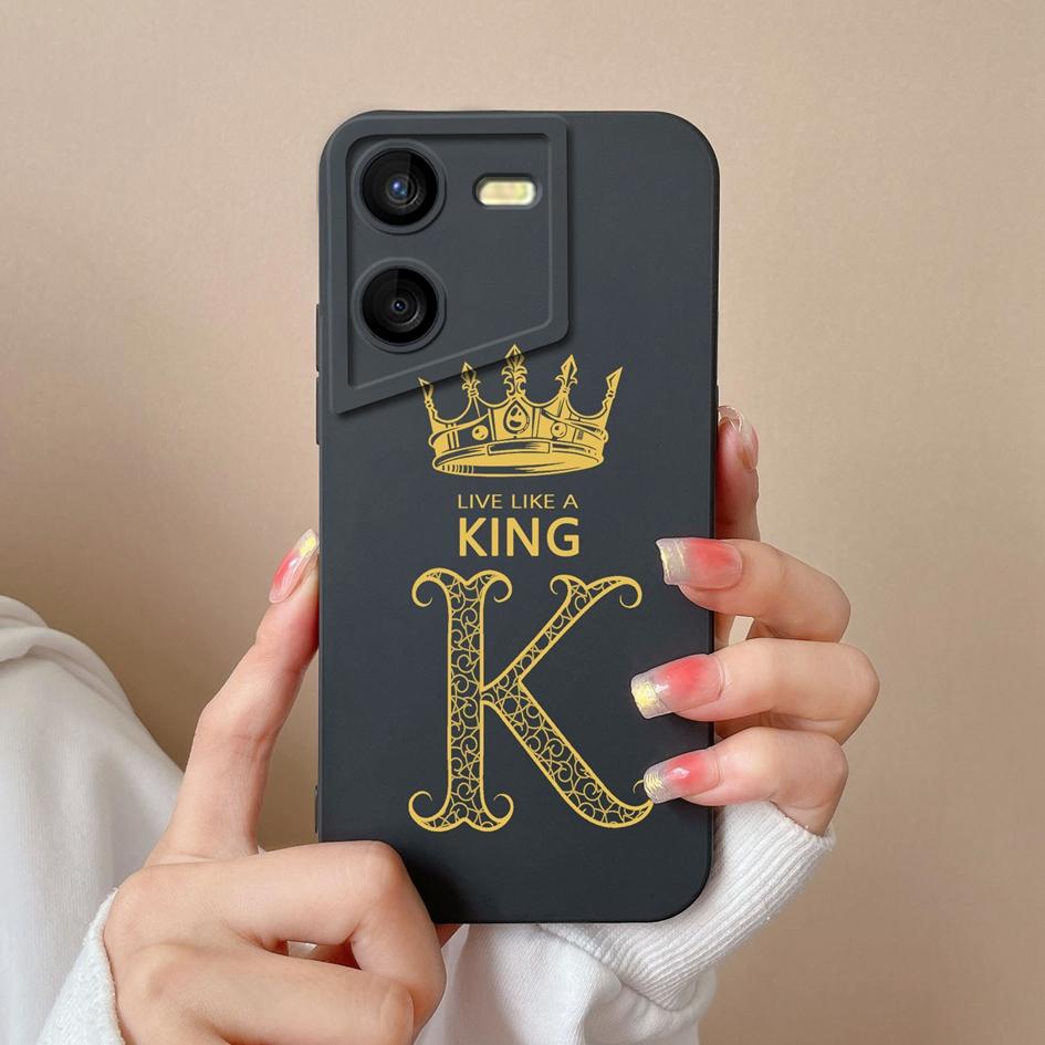 Чехол для телефона Tecno Spark 10 Pro 10C Pova 4 5 Pro Itel A60s P40 Plus S23 Plus, защитные чехлы с буквами и короной, матовые мягкие силиконовые бамперы