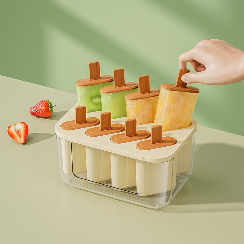 Силиконовый лоток для кубиков льда с крышкой, 8/22 отсеков, пищевой льдогенератор для домашнего использования, форма для мороженого и мороженого