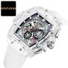 New Golden Shidon Brand Multi -functional Waterproof Men's Watch Barrel -shaped Transparent Men's Watches