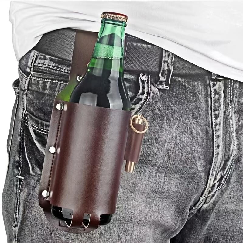 Waist Mounted Beer Bottle Holder Attached Beverage Can Sleeve Outdoor Hiking Cover Portable European Style Waist Organizer Pouch