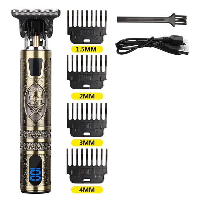 Vintage T9 Electric Cordless Hair Cutting Machine Professional Hair Barber Trimmer For Men Clipper Shaver Beard Lighter