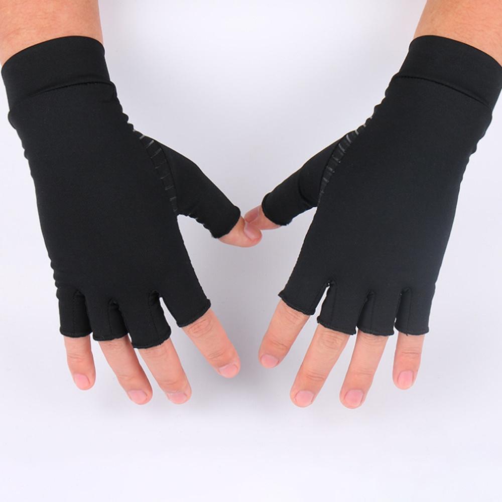 1 Pair of Compression Arthritis Gloves Women Men Joint Pain Relief Half Finger Support Treatment Wrist Support