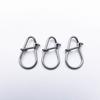 100PCS Stainless Steel Fishing Hanging Snap Silver Oval Split Rings Fishing Tools