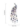 Elegant Long Tail Crystal Peacocks Brooch Party Jewelry Elegant Corsage Pin Alloy Texture Perfect for Wedding and Evening