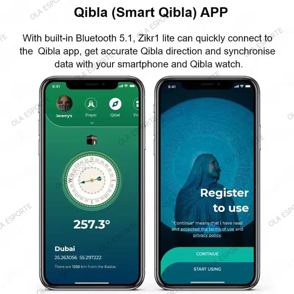 Умное кольцо-зикр Qibla, Тасбих, Электронный цифровой счетчик для мусульман, Напоминание о времени молитвы вибрацией, Водонепроницаемое