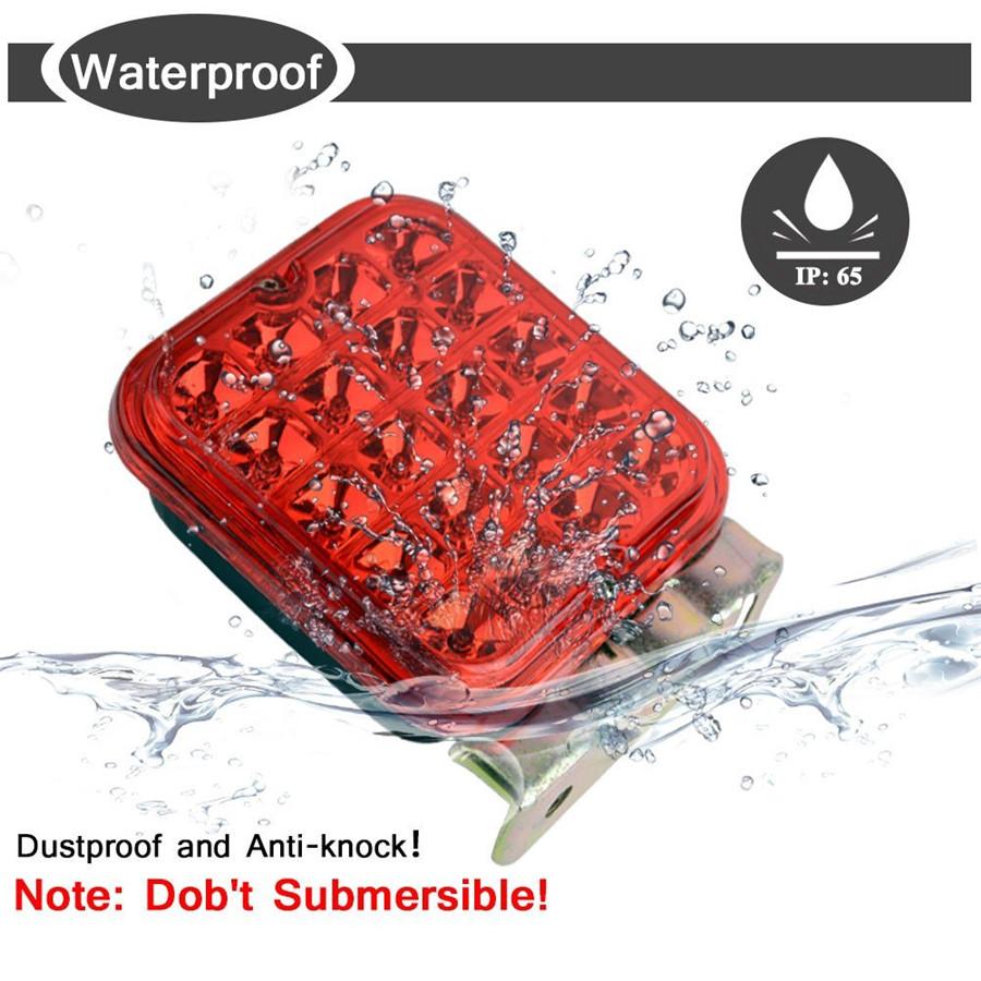 1 пара 4,5" 12 В Автомобиль Лодка Грузовик Кемпер Красный Светодиодный Задний Фонарь Стоп-сигнал Указатель Поворота