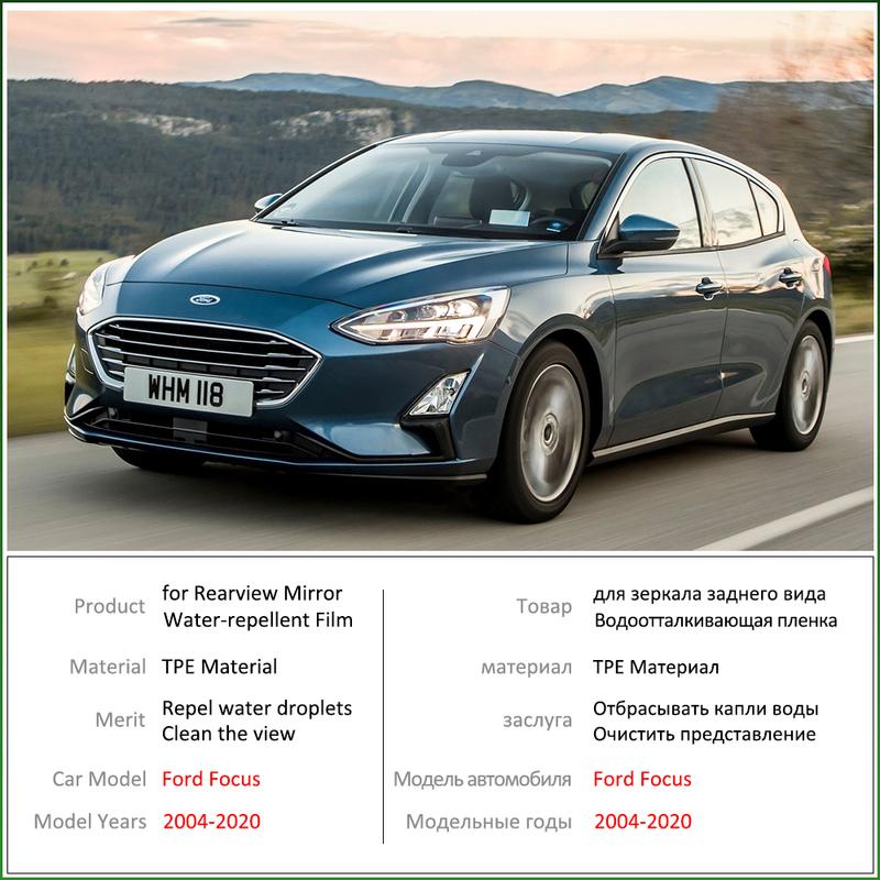 Для Ford Focus 2 3 4 2004~ Полное покрытие Зеркала заднего вида Антизапотевающая пленка Аксессуары MK2 MK3 MK4 ST 2008 2012 2014 2016 2018