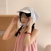 Big Head Hat Striped Headscarf Hat Female Spring Summer Trendy Hottie Street Hip Hop Sunscreen Hat Peaked Cap