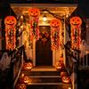 4 Pcs Halloween Paper Pumpkin Jack O Lantern Hanging Decorations with Tassels for Halloween Party and Haunted House Decor