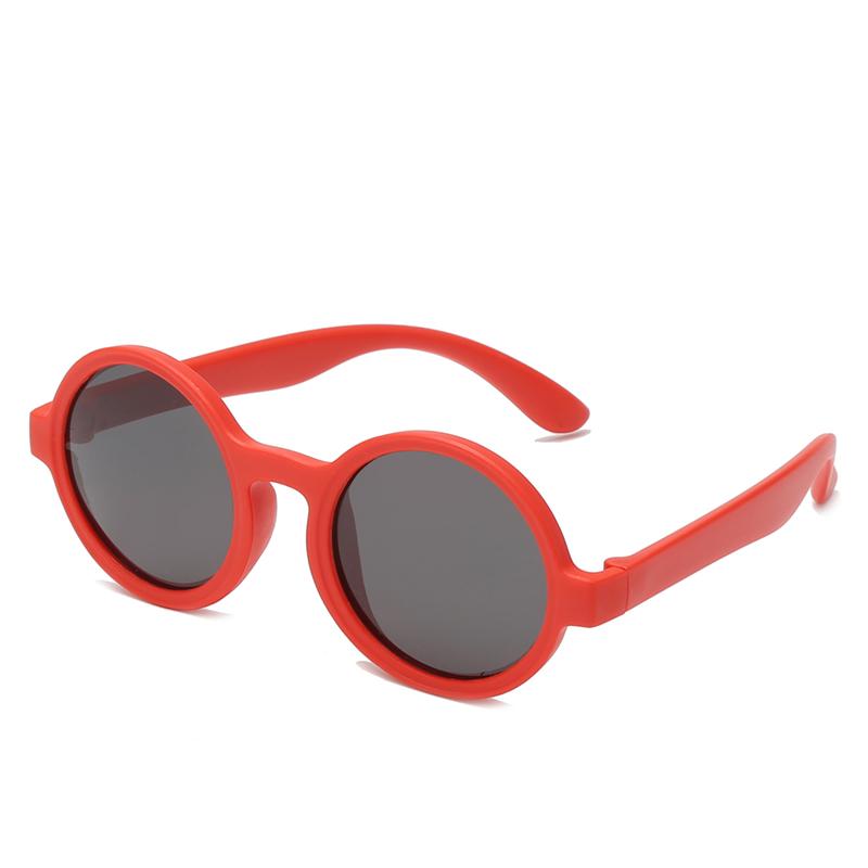 Новые милые детские солнцезащитные очки с круглой оправой, безопасные для детей, мягкие, устойчивые к УФ-излучению, трендовые очки для мальчиков и девочек