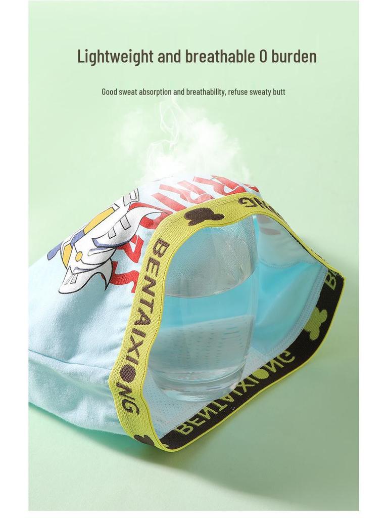 Мальчиковые боксеры из чистого хлопка с рисунком - Размеры S, M, L