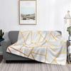 Golden Flower Pattern Blanket Creative Design Light Soft Flannel Blanket Black Luxury Fashion Blanket