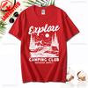 Love Camping I Hate People Vintage Funny TShirt Unisex Tees Camping Hiking Short Sleeve Tops Camper Gift Cotton ONeck TShirt