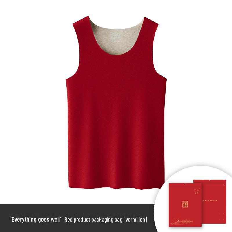 Мужской бесшовный терможилет из шелка и шерсти - утолщенный бархат, без рукавов, осенне-зимняя одежда