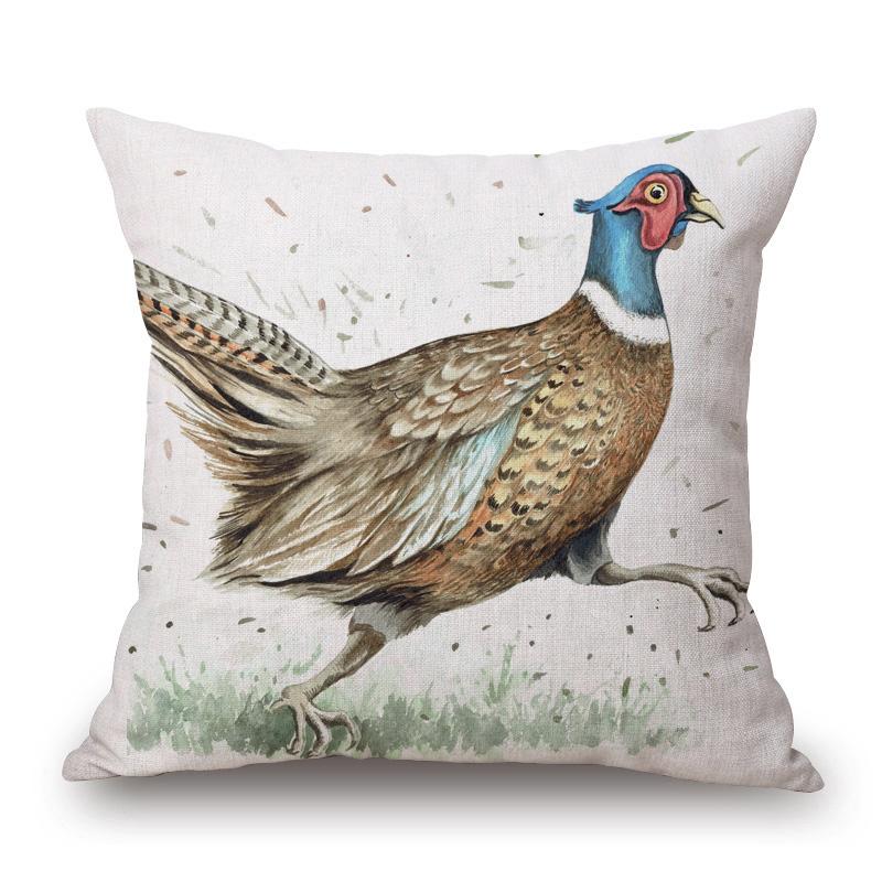 Border Collie Black Labrador Bay Horse Cock Dog Animals Poster Hand Painting Cushion Covers Decorative Pillows For Sofa