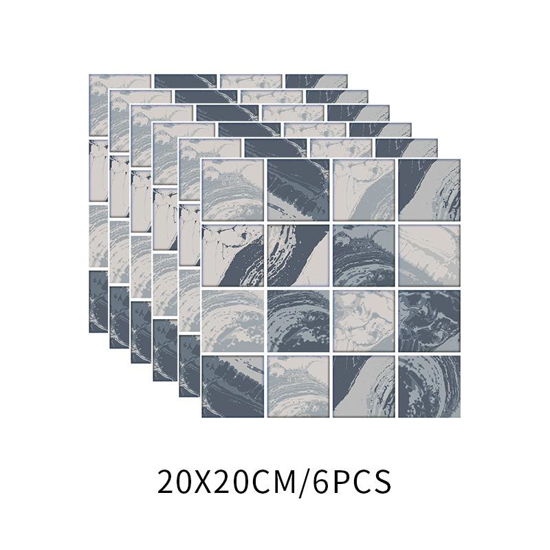 Gray Plaid Tile Sticker Kitchen Backsplash Oil-proof Bathroom Waterproof Home Decor Wall Decals Peel Stick Art Mural