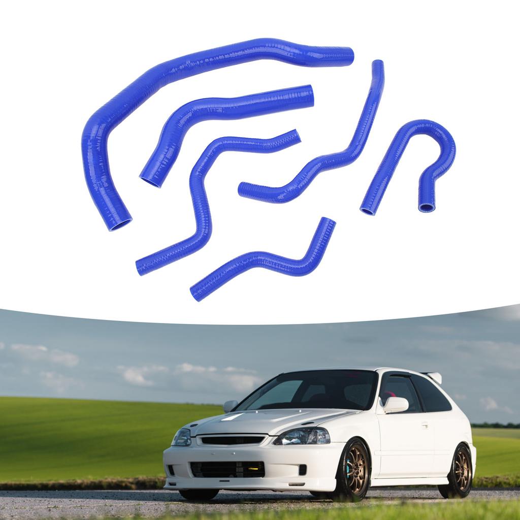 6 Pcs   Coolant Hose Silicone Coolant Transfer Tube Kit for     EK EG B16A B18C B20B 1992 to 2000