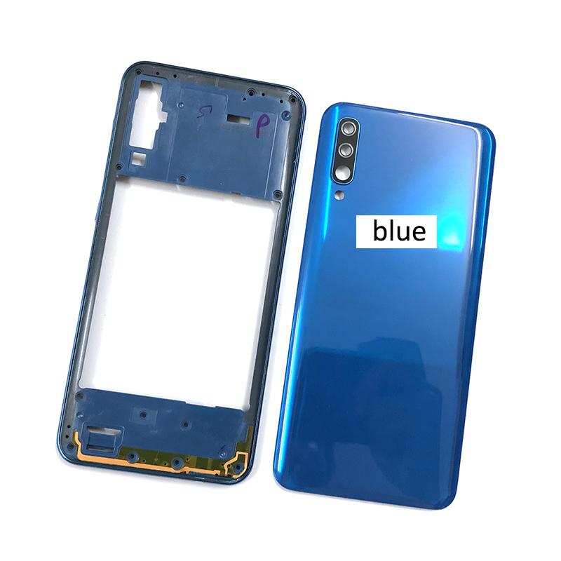 Оригинальный корпус для Samsung Galaxy A50 2019 A505 A505F A505DS, средняя рамка + задняя крышка аккумулятора, задняя крышка + линза камеры