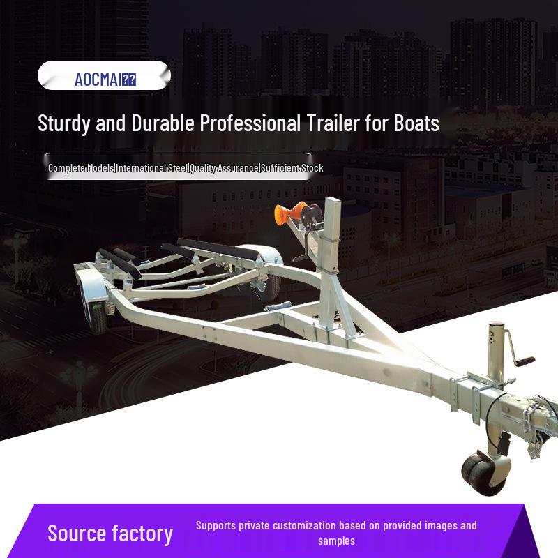 Customizable Black Anti-Corrosion Marine & Yacht Trailer Frame with Wood Board