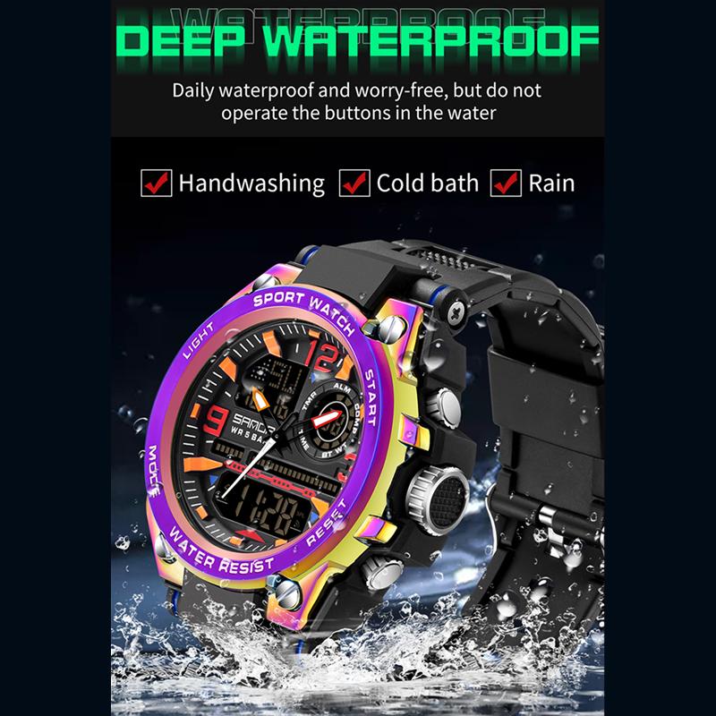 New Product SANDA Cool Trend Special Forces Watch Men's Waterproof Luminous Magic Sports Electronic Watch