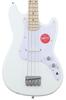 Squier от Fender Fender Squier Electric Bass Squier Maple White Arctic White Soft Case Included Sonic™ Bronco™ Bass, накладка на гриф, пикгард,