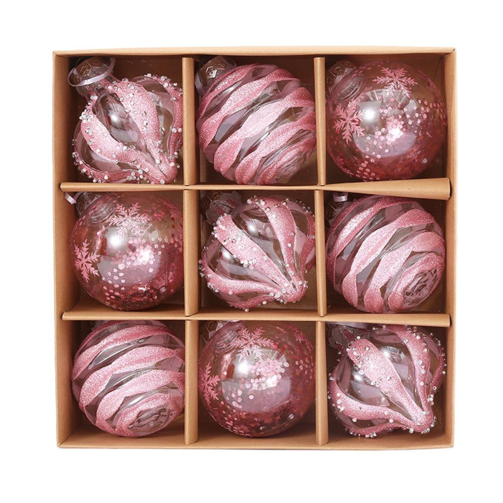 9Pcs/Set Suspensable Christmas Tree Balls Baubles Multicolor Xmas Tree Decoration  Party