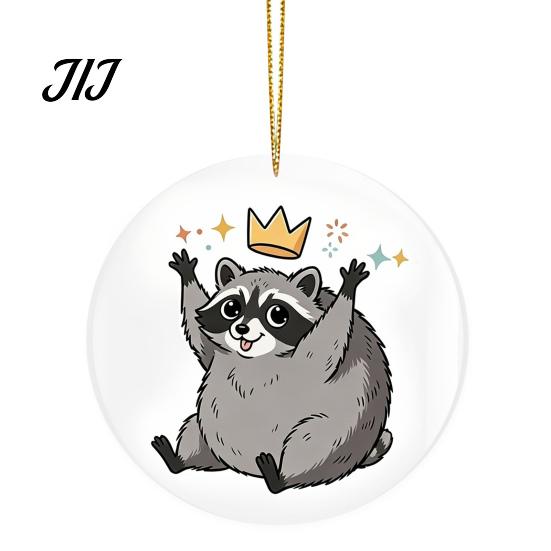 Unique Acrylic Keychain Cute Raccoon Pendant, 2D Flat Forest Animal Charm, Double Sided Hanging Accessory, Gifts for Lovers, Women, Girls Pendant