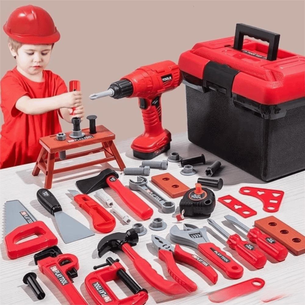 With Screwdrivers Pretend Play Tool Kit Simulation Engineering Toy Tool Box For Toddler