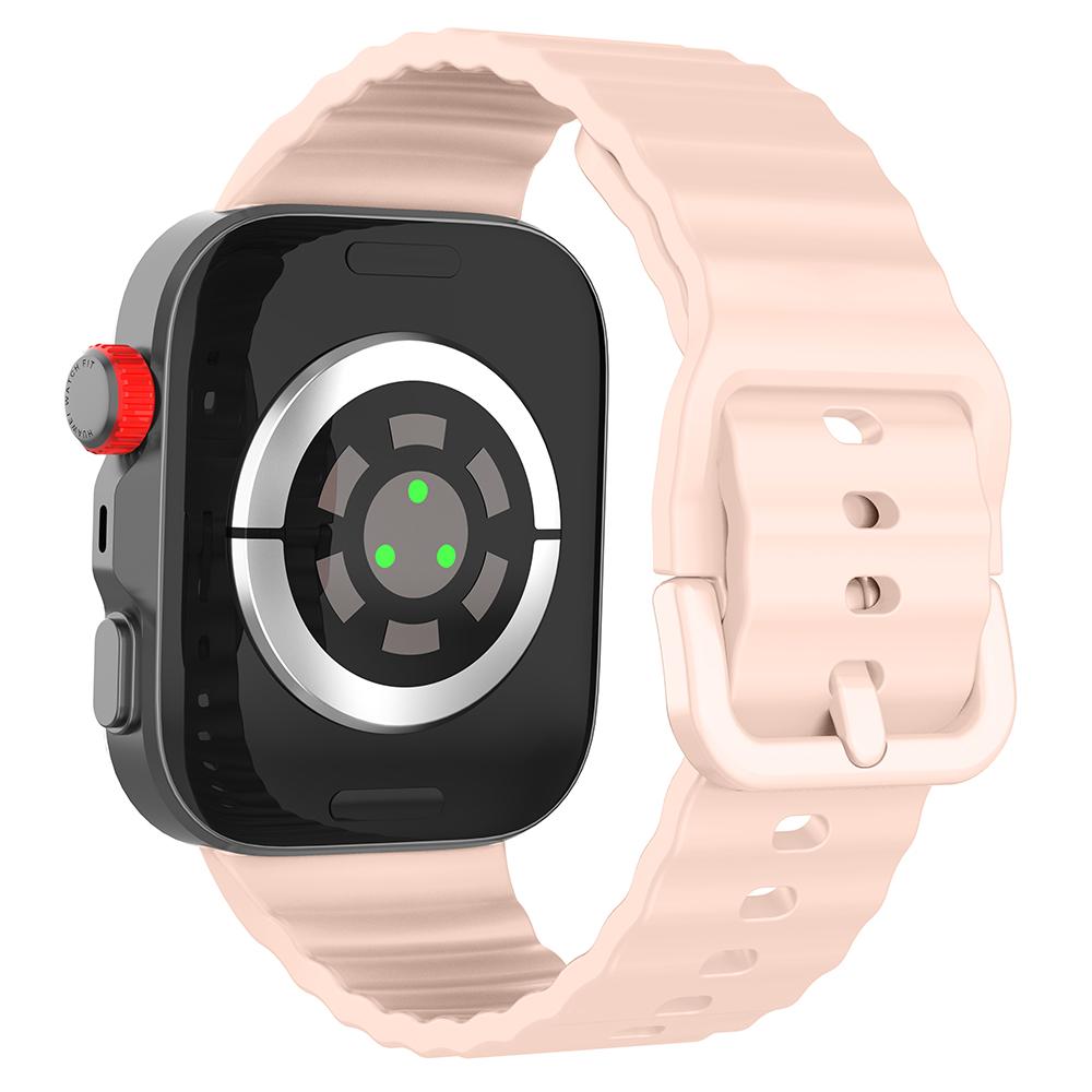 Replacement Silicone Strap for Huawei Watch Fit 3/4/4 Pro Wave Pattern Smart Watch Wrist Band