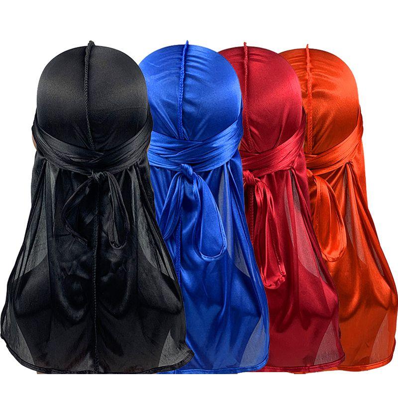 Unisex Soft Imitated Silk Bandana Doo Durag Headwear With Adjustable Fit For Men And Women