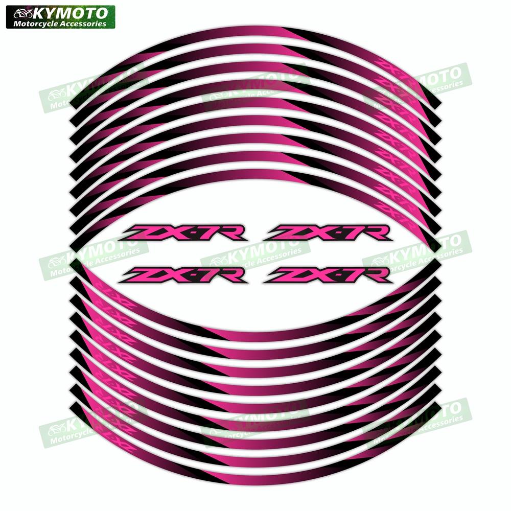 For ZX-7R ZX7R motorcycle accessories 17-inch front and rear wheel decals fairings and reflective gradient sticker decorations