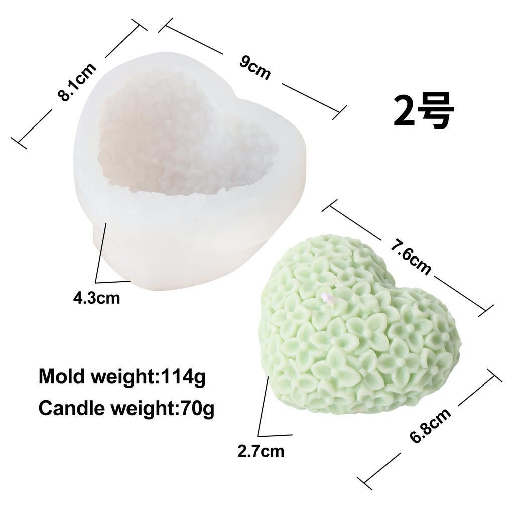 Новый День святого Валентина Цветок Свеча Силиконовая форма DIY Сердце Мыло Гипсовый Инструмент Для Изготовления Домашнего Декора Подарки на День святого Валентина