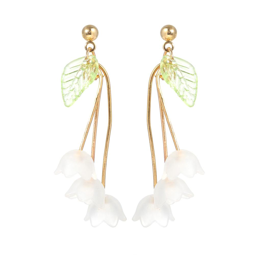 Универсальные персонализированные серьги с белыми лепестками цветов и жемчугом, серьги с серебряной иглой