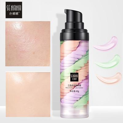3 цвета Радужный изолирующий крем, увлажняющий праймер для макияжа, основа для контроля жирности, осветляет тон кожи, корректор, макияж для лица