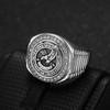 Stainless Steel Vacuum Gold-plated Diamond Inlaid Filipino Eagle Domineering Men's Ring