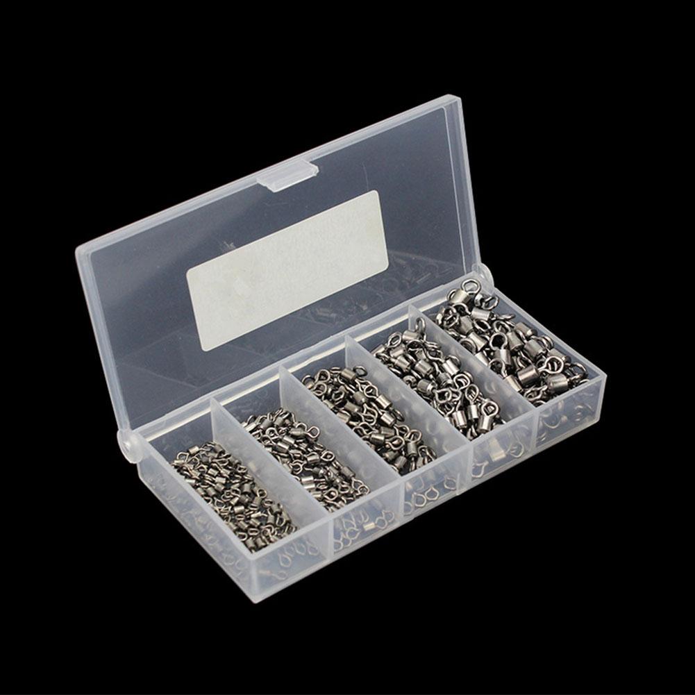2501Pcs Anti-corrosion Wear Resistance 8 Shape Fishing Rolling Swivels Solid Ring Fishing Tackle