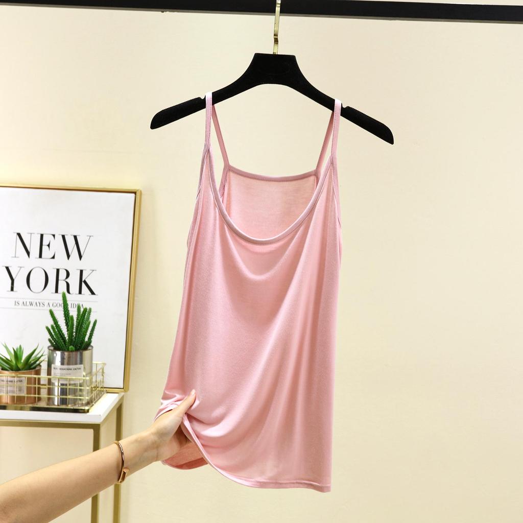 Модальная майка-корсет из ледяного шелка для женщин - Маленькая, Сексуальная, Майка с круглым вырезом, Нижнее белье