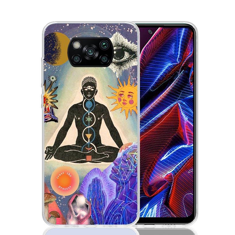 Chakra Insist Yoga Phone Case For Xiaomi Poco F7 Ultra X7 X6 Pro X5 Redmi 15 15C 13 13C 12 12C 10 10A 10C 9 9A 9C 9T Shell Poco