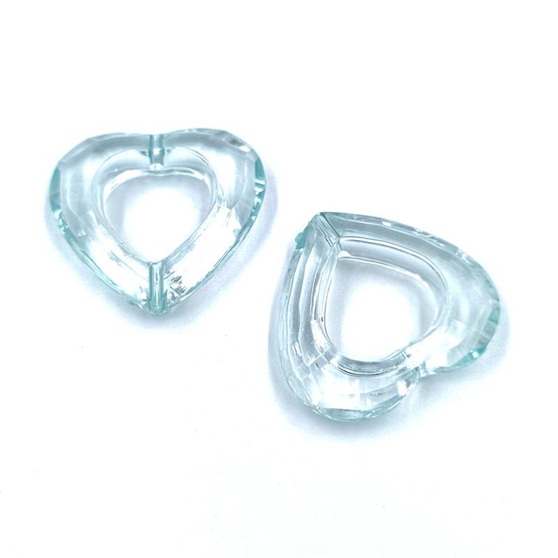 Полые бусины в форме сердца ярких цветов, акриловые принадлежности ручной работы, свободные бусины, 10 шт., для изготовления ювелирных изделий, аксессуары «сделай сам»