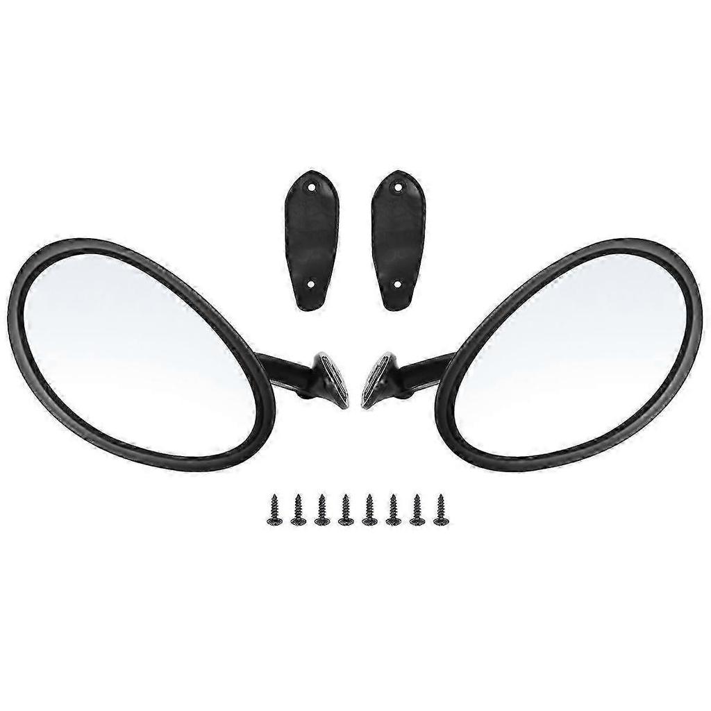26-27 Style Left & Right Car Classic Retro Door Wing Side Mirror Rearview Vintage Universal Black