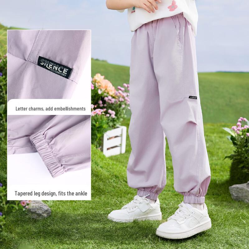 Little Yinman Girls' Summer Cotton Cargo Pants