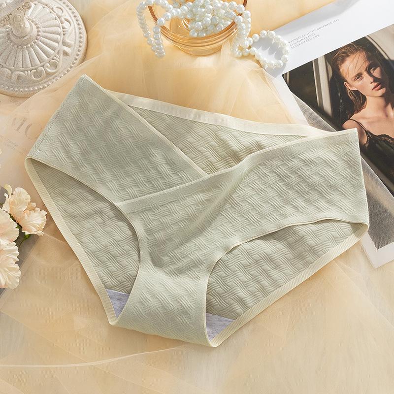 Женские трусы из модала с бахромой, жаккардовые трусы для беременных, бесшовные бактериостатические трусики для беременных с промежностью