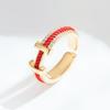 Chinese Christmas Red String Open Ring - Minimalist Advanced Sense Benmingnian Index Finger Band