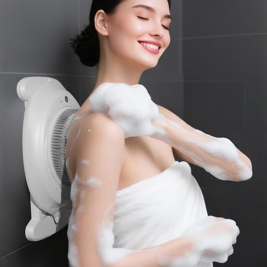 Автоматическая щетка для спины Электрический эксфолиатор и массажер для тела Настенная водонепроницаемая душевая щетка для глубокой очистки