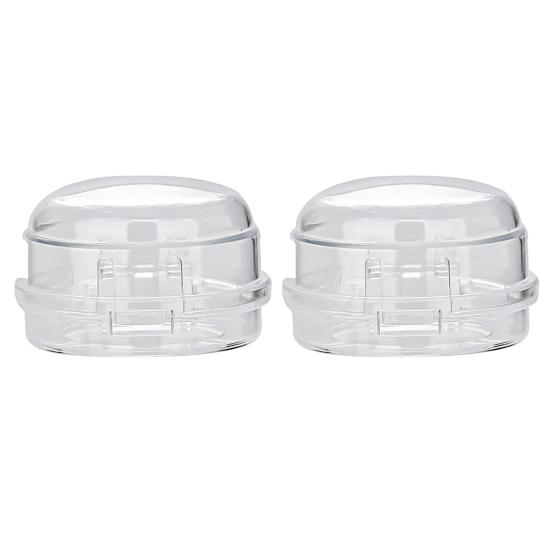 1 пара крышек для плиты, безопасные, прозрачные, термостойкие, ПК, кухонный защитный экран, ручка для газа