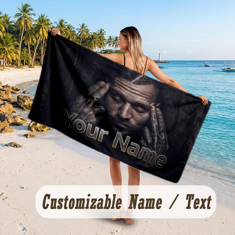 Custom Name Large Beach Towel,Kontra K Quick Absorbent Towel For Outdoor Travel Poolside
