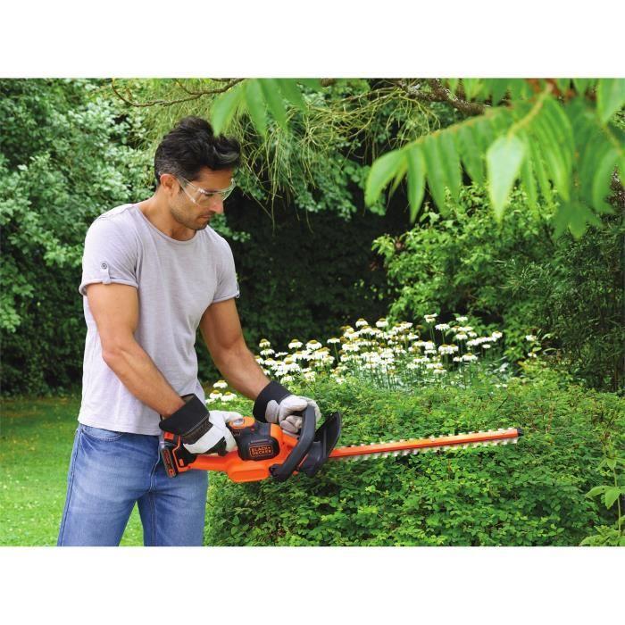 Taille-haies électrique sans fil + batterie 2Ah + chargeur - BLACK&amp;DECKER - GTC18452PC-QW - 18V -Lame 45cm