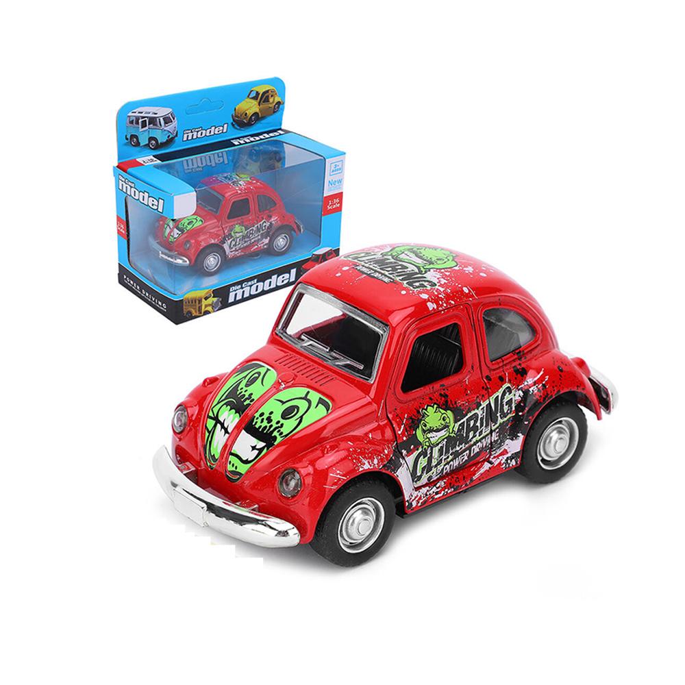 1/36 Alloy Miniature Car Toy Model Pull‑Back Children Vehicle Toy Model with Light Sound