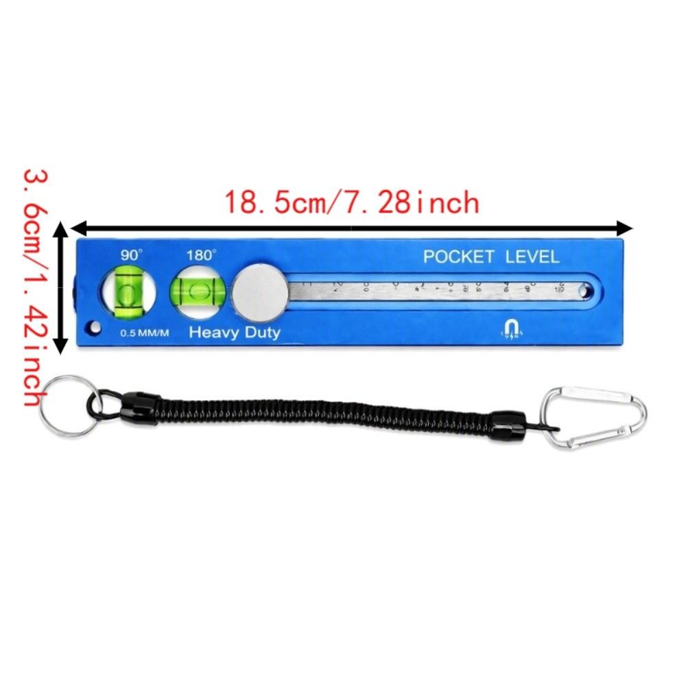6.6in Length Multi-Angle Scribing Ruler Spirit Level Gauge Ruler For Carpentry